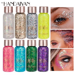 Glitter Eye Shadow Sequin Gel Mermaid Scale Face Body Lotion เวทีไนท์คลับแต่งหน้า Nuuo