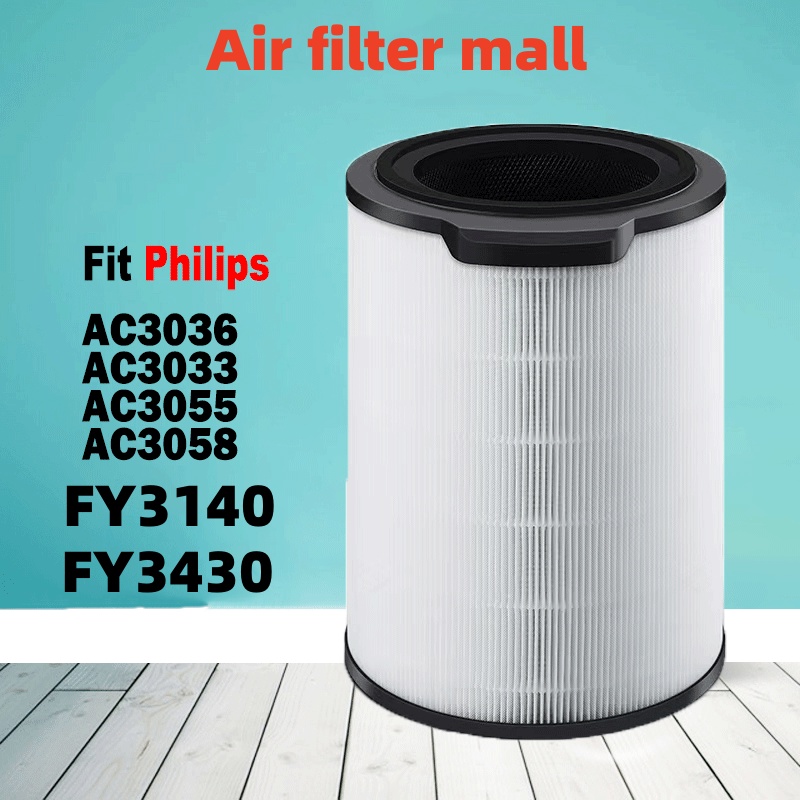สำหรับ แผ่นกรอง ไส้กรอง Philips FY3140 FY3430 Series 3000i AC3036 AC3033 AC3055 AC3058 filter air pu