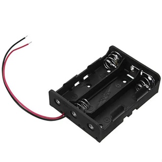 รางถ่านขนาด 18650 แบบ 3 ก้อน 11.1V พร้อมสายไฟ 3 Slots Battery Box Rechargeable Battery Holder