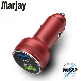 Marjay 65W ใหม่ ที่ชาร์จในรถยนต์ ชาร์จเร็ว ชาร์จ Usb คู่ โลหะ