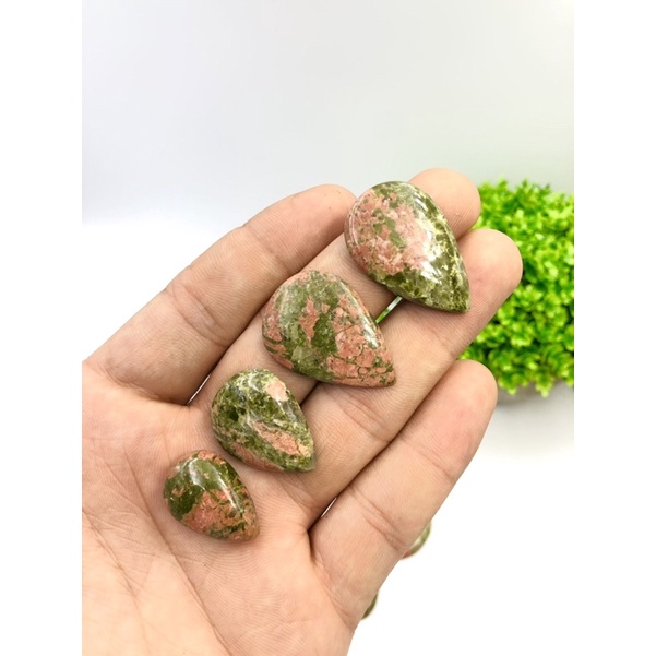 1 Pc Random Pick Natural Unakite Wholesale Price Stone Cabochons Handmade And hand polished for Making Jewelry