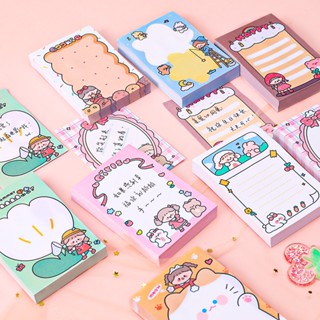 กระดาษโน้ต ลายการ์ตูน Toot Girl Post-it Notes Girl Heart Memo Note Pad สําหรับนักเรียน