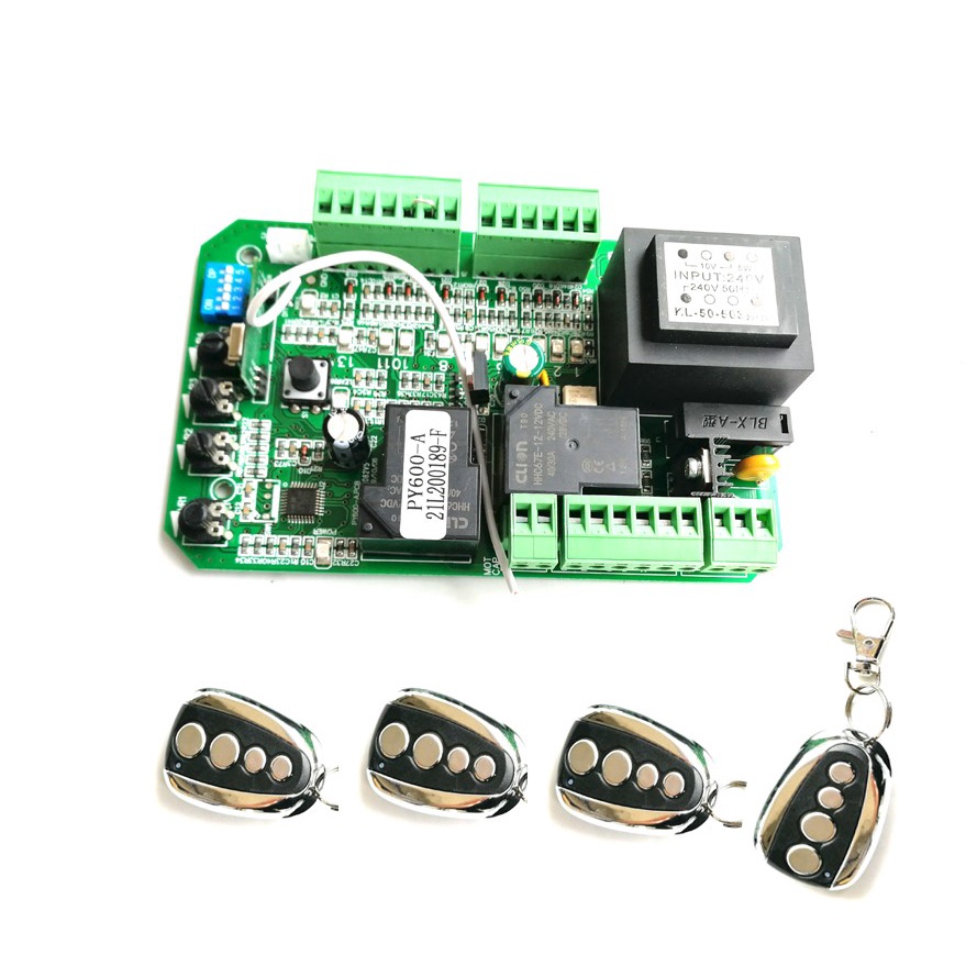 Sliding gate opener AC motor control unit PCB controller circuit board electronic card with pedestri
