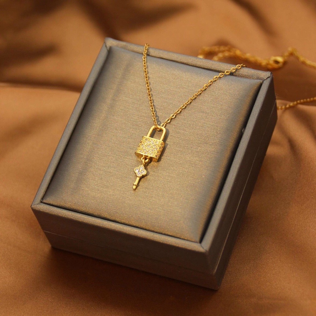 เครื่องประดับแฟชั่น-สร้อยคอผู้หญิงแฟชั่นสแตนเลส หรูหรา ปลอดภัยสําหรับผิวแพ้ง่าย - LTV