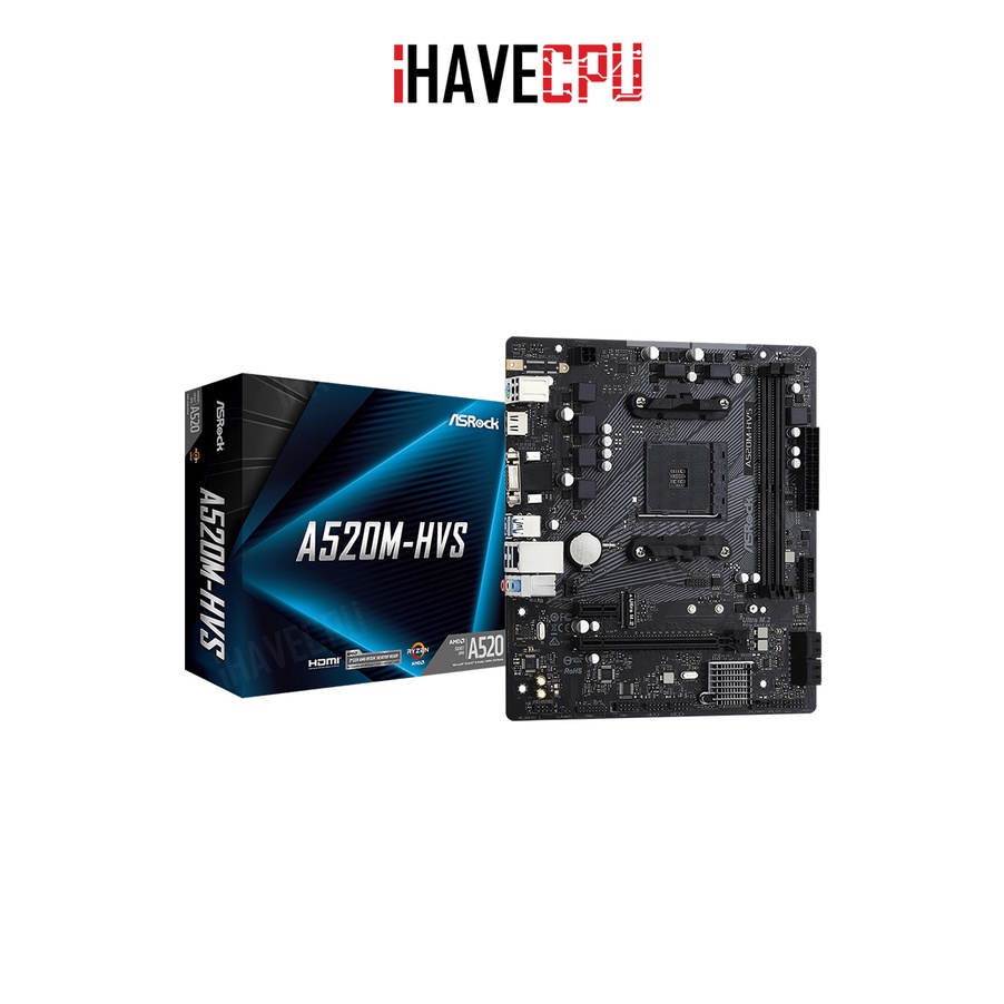 เมนบอร์ด (mainboard) iHAVECPU(AM4) ASROCK A520M-HVS