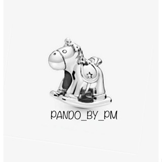 (พร้อมส่ง)Pandora Silver Unicorn charm ชาร์มม้าโยก ชาร์มPandoraของเเท้100%