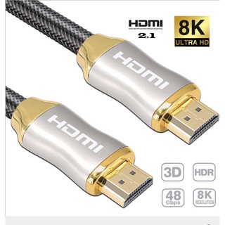 HDMI Cable 8K สายกลม สายต่อจอ HDMI Support 8K TV Monitor Computer version 2.1