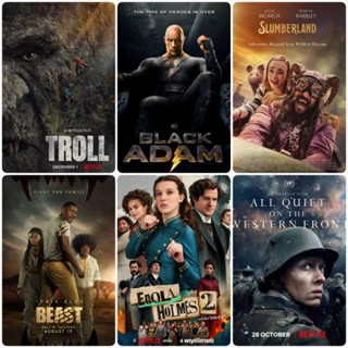 [DVD FUllHD] หนังฝรั่งใหม่ มัดรวม 6 เรื่อง-6 แผ่น ▪︎BlackAdam▪︎Slumberland▪︎Beast▪︎EnolaHolmes2▪︎Troll▪︎AllQuit