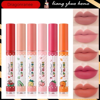 Dragon Ranee ลิปสติก ลิปกลอส เนื้อแมตต์กํามะหยี่ เซ็กซี่ ติดทนนาน 12 สี