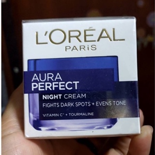 LOreal Paris Aura Perfect Night Cream 50 ml. ลอรีอัล ปารีส ออร่า เพอร์เฟ็คท์ ไนท์ครีม 50 มล. ครีมลอรีอัล ผิวหมองคล้ำ