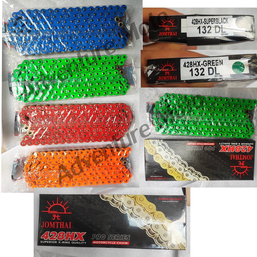 โซ่ 428 HX  x-ring 428-132L /428-136L  Jomthai โซ่พระอาทิตย์ Jomthai อย่างดี ของแท้ /137