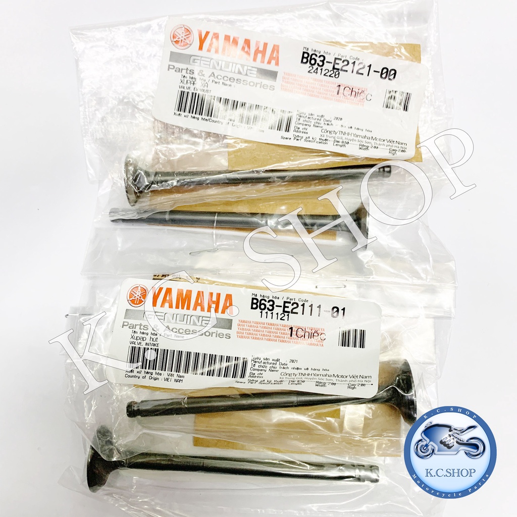 *วาวล์ไอดี 2 ต้ว + วาวล์ไอเสีย 2ต้ว + ซีลวาวล์ 4 ตัว NMAX150ปี2016-20 ; AEROX155ปี2017-20 แท้ศูนย์ YAMAHA100%