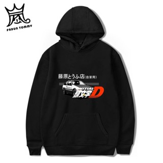 Jxlq ขายดี เสื้อกันหนาว มีฮู้ด ผ้าฝ้าย ลายอนิเมะ Frdun Tommy Car Drift Ae86 Initial D Japan ของขวัญคริสต์มาส สําหรับผู้ชาย