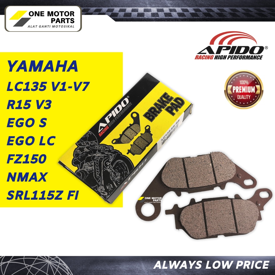 คุณภาพสูง Yamaha ผ้าดิสเบรค LC135 V1-V7 / SRL115FI / EGO S / EGO LC / FZ150 / NMAX / R15 V3 Brek Dis