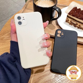 เคสซิลิโคนนิ่ม สีพื้น เรียบง่าย ป้องกันกล้อง สําหรับ iPhone 14 13 12 11 Pro MAX 7 6 X 8 Plus XS MAX XR