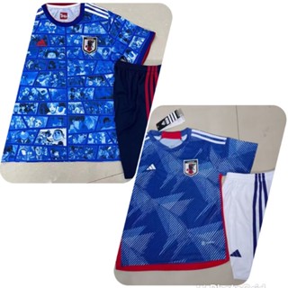 เสื้อกีฬาแขนสั้น ลายการ์ตูนอนิเมะ World Cup Kit 22 23 Jersi Budak สไตล์ญี่ปุ่น สําหรับเด็ก