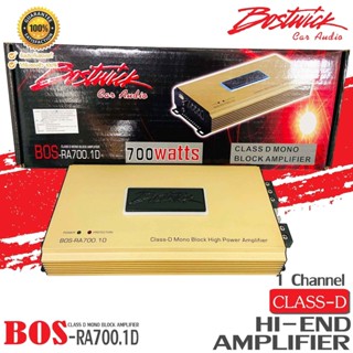 Bostwick รุ่นBOS-RA700.1D GOLD Series เพาเวอร์แอมป์ Class D ขับซับ MONO-BLOCK 1 Ch.กำลังขับสูงสุด 700 Watts