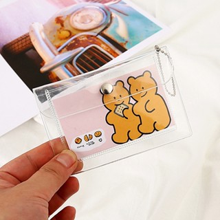 กระเป๋าใส่เหรียญ PVC ใส / กระเป๋าสตางค์ ใส่บัตรเครดิต ขนาดเล็ก กันน้ํา / กระเป๋าสตางค์ พวงกุญแจเลื่อมเจลลี่ / กระเป๋าใส่เหรียญน่ารัก กระเป๋าจัดเก็บ