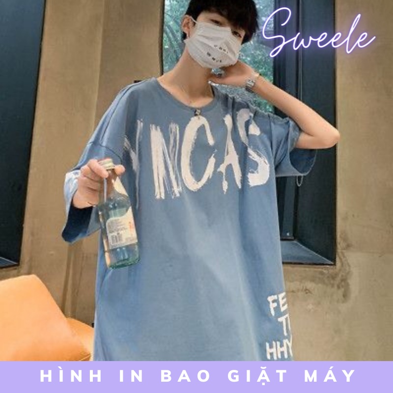 เสื้อยืดพิมพ์ลาย SW31122 ทรงปล่อย COTTON UNISEX 100%