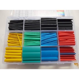 ท่อหดขนาด 1.5-10 มม จำนวน 530 ชิ้นพร้อมกล่องใส่/ 530 Packs Heat shrink tubing kit