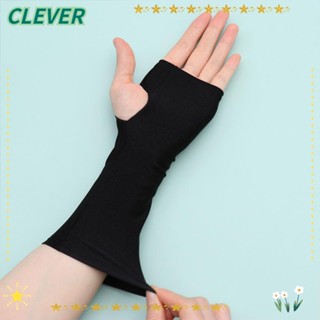 Clever ปลอกแขน แบบครึ่งนิ้ว สีพื้น อุปกรณ์เสริม สําหรับขับขี…