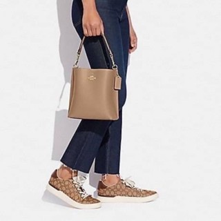 พร้อมส่ง  กระเป๋าสะพายสีใหม่น้ำตาลอ่อน#coach MOLLIE BUCKET BAG 22