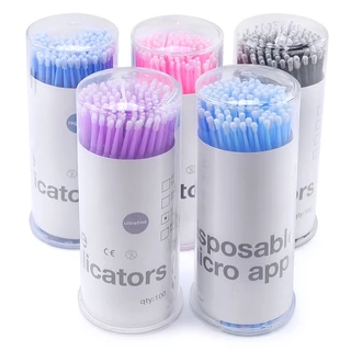 Microbrush แบบใช้แล้วทิ้งสําหรับ Eyelash Extension Lashes Removing Swab Applicators แปรงขนตาเครื่องมือแต่งหน้า