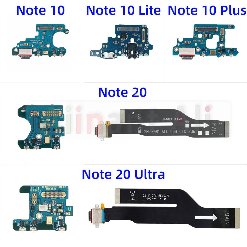 แท้ แท่นชาร์จไมโครโฟน สายเคเบิลอ่อน สําหรับ Samsung Galaxy Note 10 20 Ultra Plus N981B N981U N981F N986B N986U