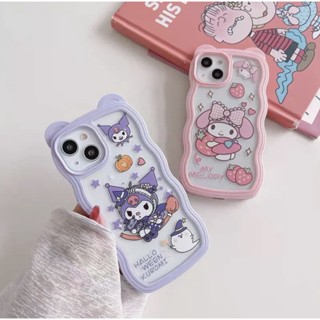 เคสขอบหยักมีหู ประกบ2ชั้นลายการ์ตูน สำหรับรุ่น 6 6s 7plus 8plus 11 12 13 14 pro max