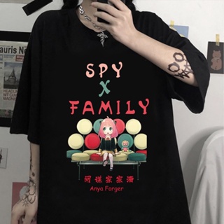 2022 Spy X Family Tshirt Anya Smug Bond Forger Yor And Loid T-shirt Anime Graphic Printing 100% Cotton Tee-shirt Short S