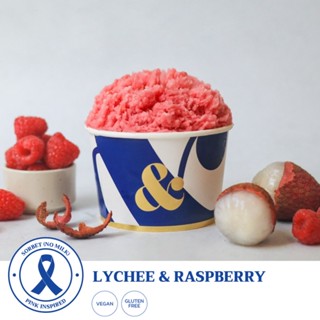 Lychee &amp; Raspberry ( เจลาโต้ ลิ้นจี่ ราสเบอร์รี่ ขนาด 4/8/16 oz.) ส่งทั่วประเทศ - Ampersand Gelato