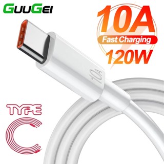 Guugei สายชาร์จโทรศัพท์มือถือ 10A Type C ชาร์จเร็ว สําหรับ Huawei Mate 40 50 120W USB C Honor 50