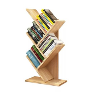 ชั้นวางหนังสือขนาดเล็กรูปต้นไม้บนโต๊ะ ชั้นว่งหนังสือ  Tree-shaped small bookshelf on the table ชั้นวางจัดเก็บฝาหม้อ