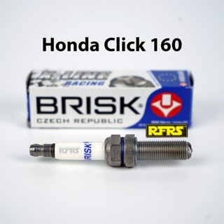 หัวเทียน BRISK X-Line 4 เขี้ยว แกนเงิน Honda Click 160 Spark Plug (9X01ROC) รองรับทุกน้ำมัน Made in EU