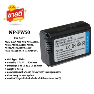 NP-FW50 battery for Sony Alpha 7, A7, A7R, A7S, A7II, A7RII, A7SII, A5000, A5100, A6000, A6300,A6400,A6500,a6100