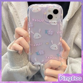 PingCoo - Case For iPhone 14 13 12 11 Plus Pro Max XR TPU Soft Jelly Airbag Clear Case Cute Cartoon Camera Protection Shockproof Back Cover