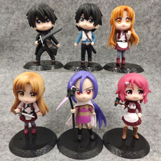 โมเดล Sword Art online (SAO) ครบชุด 6 ตัว ขนาด 8-9 cm งานน่ารักมาก♥️ พร้อมส่งค่ะ