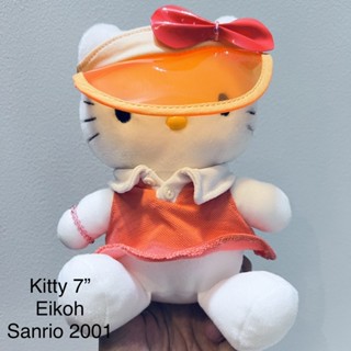 #ตุ๊กตา #เฮลโหล #คิตตี้ #ชุดหมวกส้ม #แต่งตัว #Eikoh #Sanrio #2001 #ลิขสิทธิ์แท้ 7” #Hello #Kitty #งานสะสม