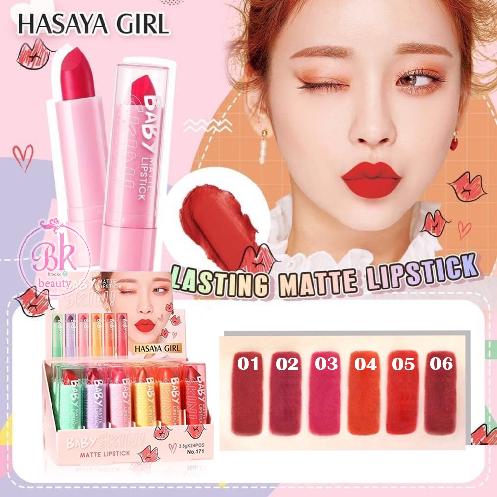 171 HASAYA GIRL BABY SKIN ลิปสติก ลิปบาล์ม ฮาซายา เกิร์ล เบบี้ สกิน แมทต์ ผลิตภัณฑ์ตกแต่งริมฝีปาก