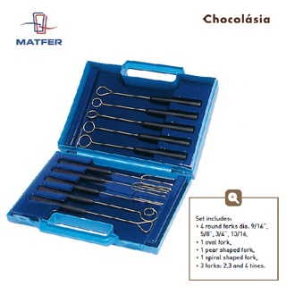 ชุดเซตส้อมจิ้ม สำหรับตกแต่งช็อกโกแลต ส้อมช็อคโกแลตฟองดู เซต 10 ชิ้น Matfer Chocolate forks