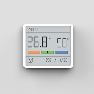 Youpin Duka Atuman TH1 นาฬิกาเทอร์โมไฮโกรมิเตอร์ ปฏิทิน 2.8 นิ้ว หน้าจอบาง ขนาดใหญ่ ติดได้ และสแตนด์อล สําหรับใช้ในบ้าน