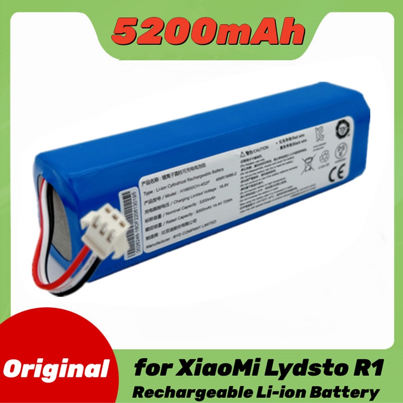 for XiaoMi Lydsto R1 Rechargeable Li-ion Battery Robot Vacuum Cleaner R1 18650 14.4v 5200mAh Battery