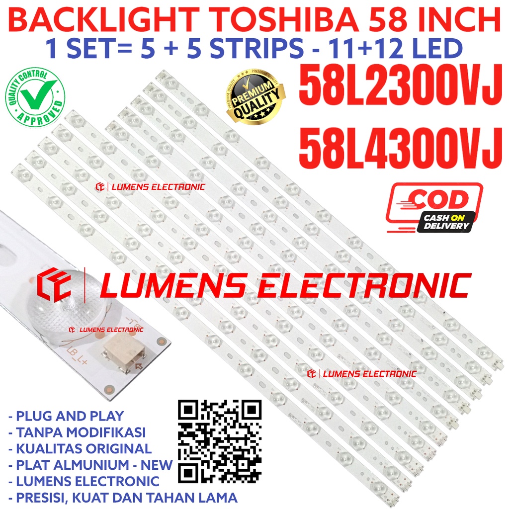 TOSHIBA LED TV BACKLIGHT 58 INC 58L2300 58L4300 VJ 58L2300VJ 58L BL 23K 23LED 23LED 23IN 58INCH 58IN
