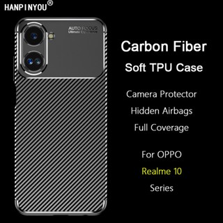 เคส TPU นิ่ม คาร์บอนไฟเบอร์ สําหรับ Realme 10 Pro Plus กระจายความร้อน เคสป้องกันด้านหลัง