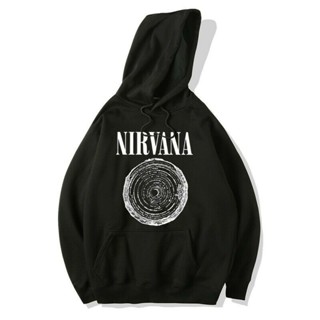 เสื้อกันหนาวมีฮู้ด พิมพ์ลายโลโก้ Nirvana เหมาะกับของขวัญให้เพื่อน สําหรับผู้ชาย