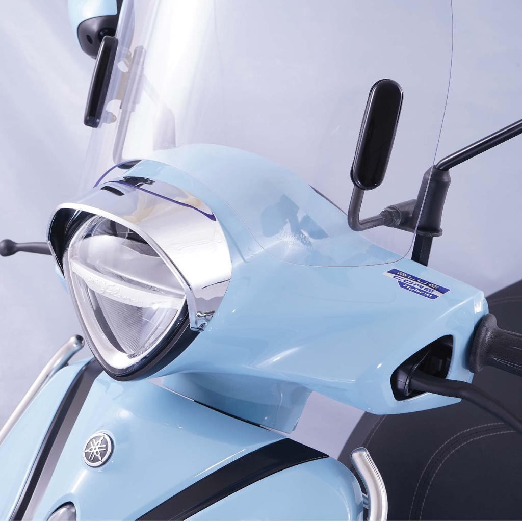 ฝาครอบไฟหน้าสีโครเมี่ยม สีดำ ใส่กับรุ่น GRND FILANO HYBRID CONNECTED ปี2023-2026