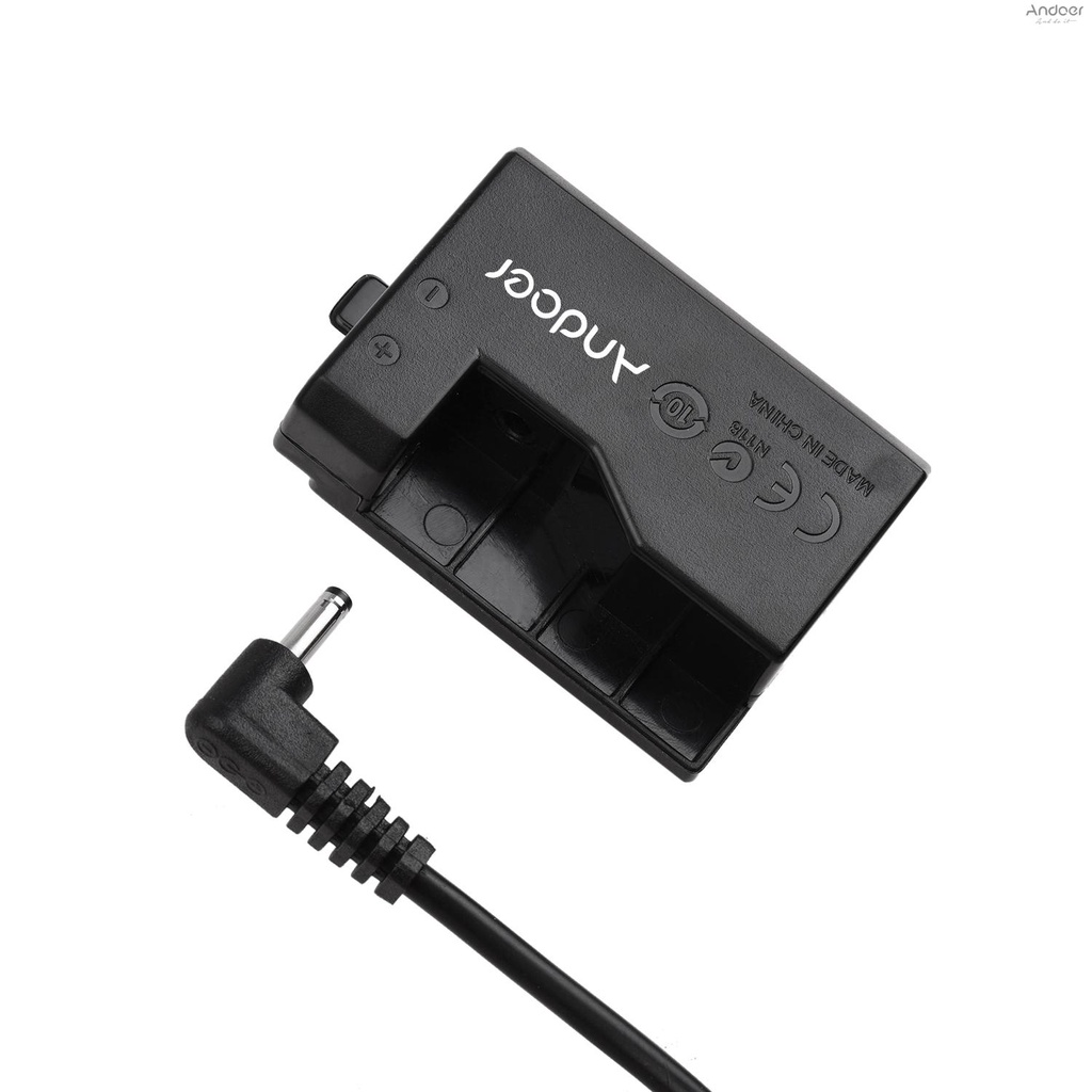 Andoer ACK-E10 5V USB Dummy Battery DC Coupler (Replacement for LP-E10) with Power Adapter Compatible with  EOS Rebel T3/T5/T6/T7/T100/Kiss X50/Kiss X70/1100D/1200D/1300D/2000
