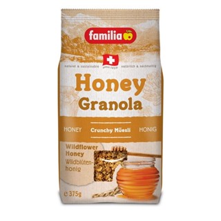 Familia Honey Granola Crunchy Muesli 375g.อาหารเช้า ซีเรียล กราโนล่า ข้าวโอ๊ต