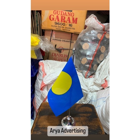 PALAU ธงประเทศ+เสาโต๊ะสแตนเลส