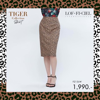 LOFFICIEL กระโปรงทรงแคบ ทำงาน พิมพ์ลาย Tiger Collection (FZ13LW)